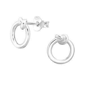Sterling Silver Knot Ear Stud | 925 Silver 8.5mm